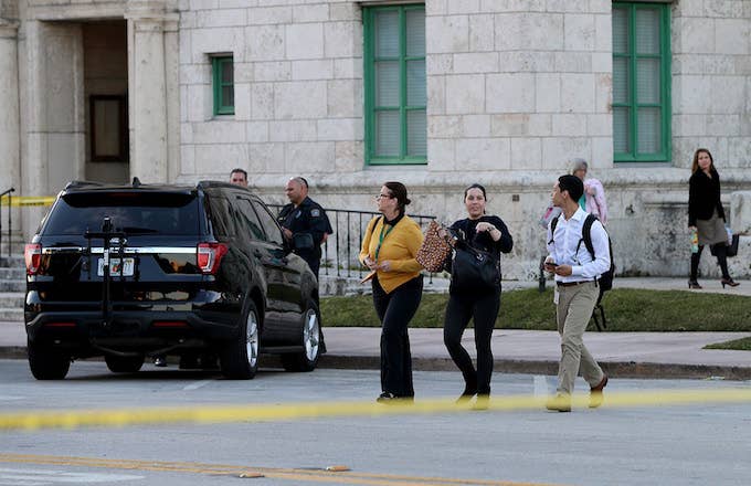 Robbery, hostage taking and UPS van chase ends in dramatic police shooting in Florida.