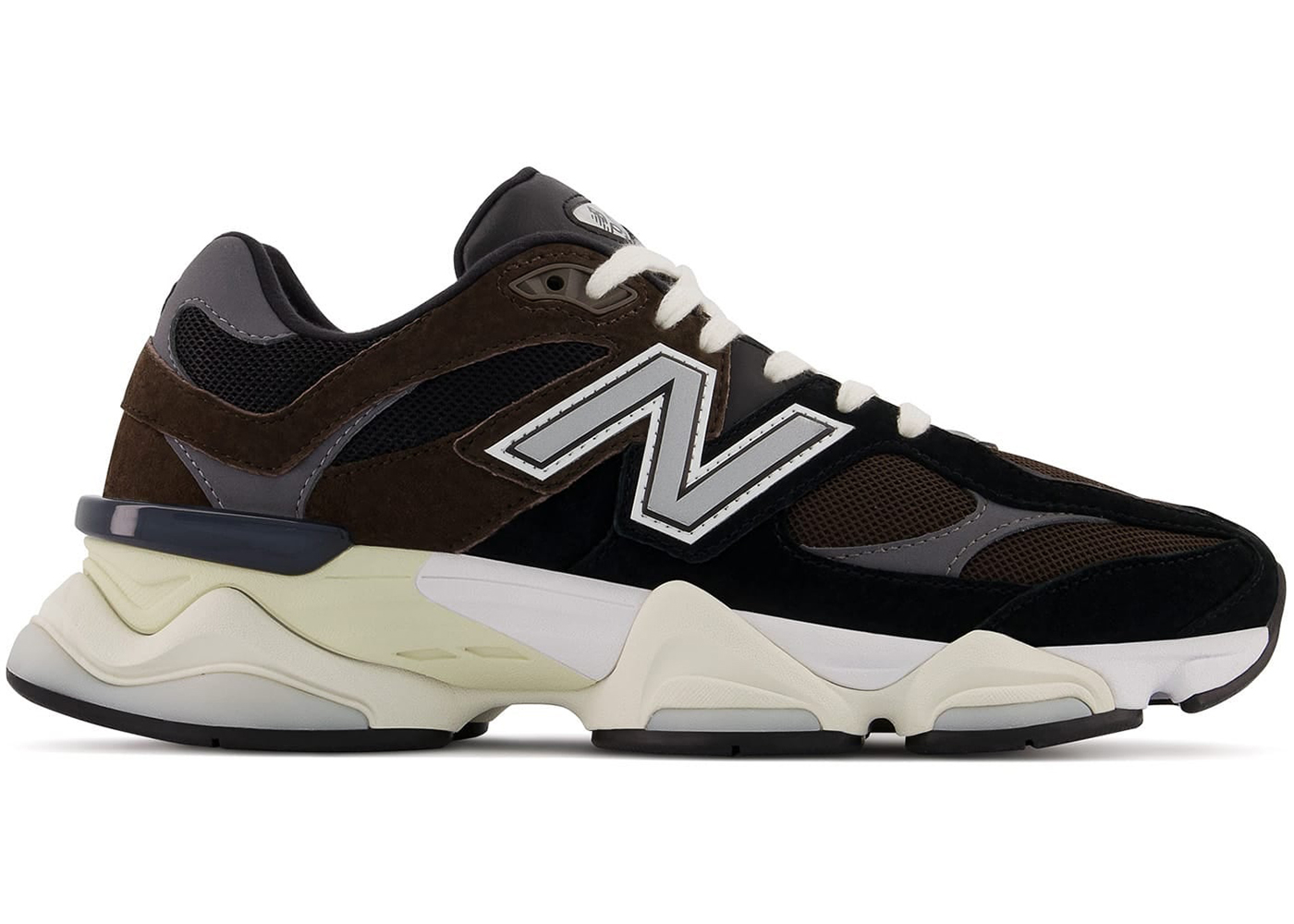 New Balance 9060 Brown Black against a white background