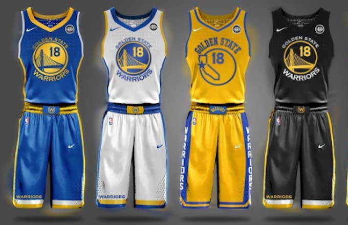 Warriors uniforms created by a fan.