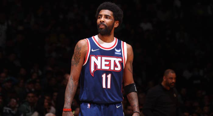 Kyrie Irving of the Brooklyn Nets during Round 1 Game 4 of the 2022 NBA Playoffs