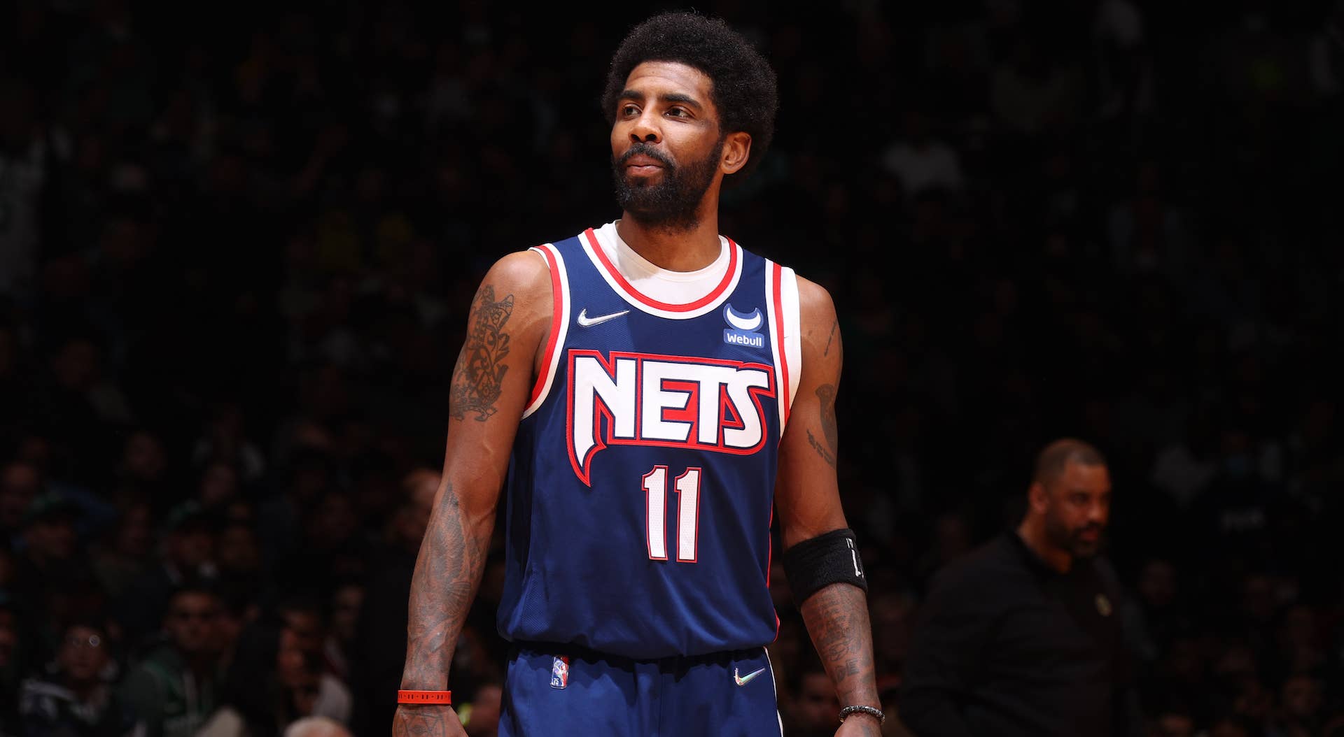 Kyrie Irving of the Brooklyn Nets during Round 1 Game 4 of the 2022 NBA Playoffs