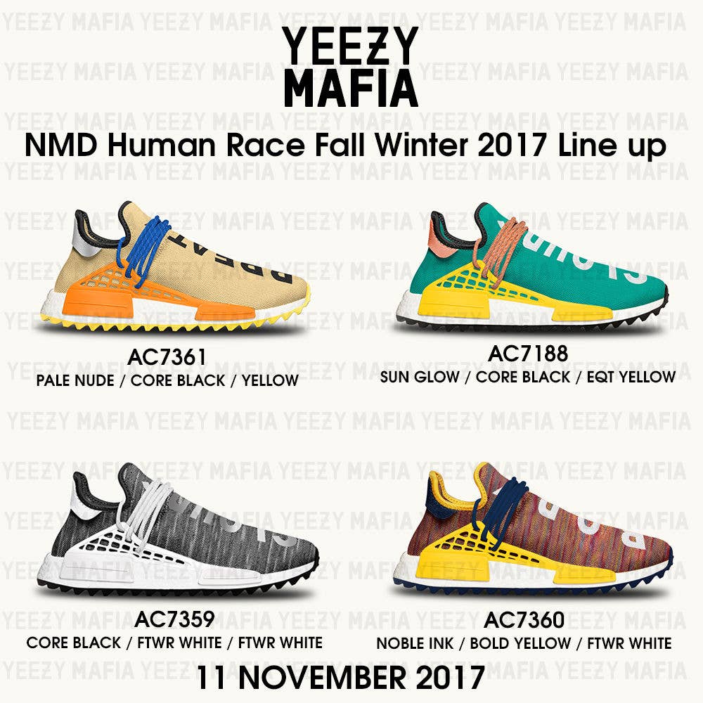 Pharrell adidas NMD Hu Trail November 2017