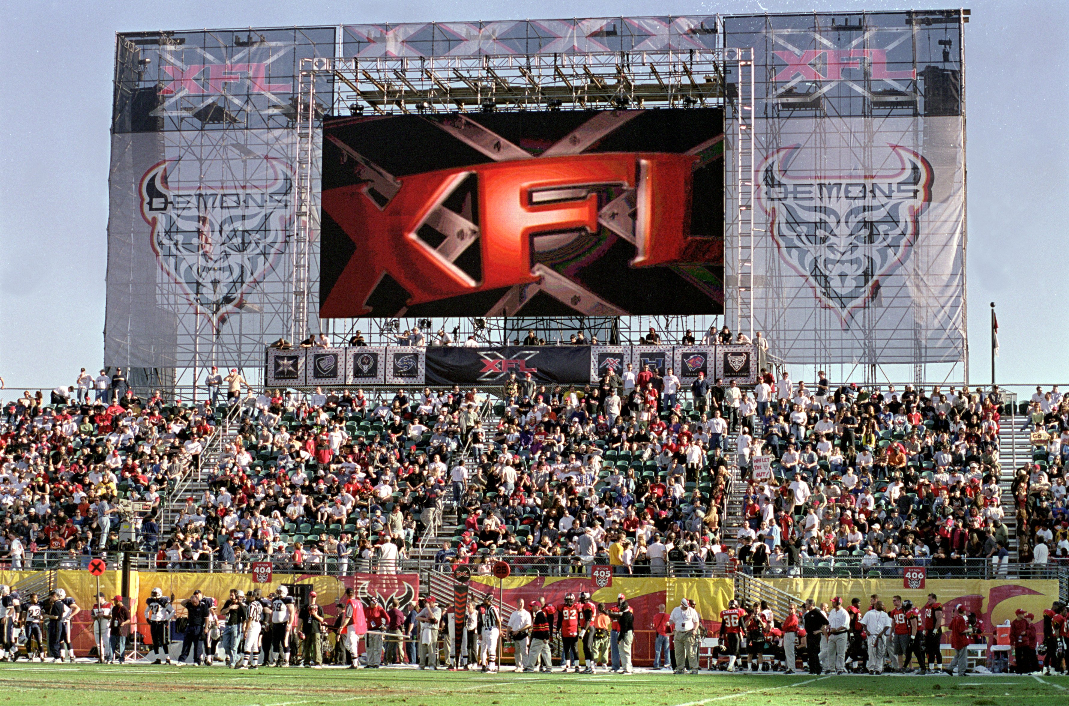 XFL Demons Xtremes Pac Bell Stadium