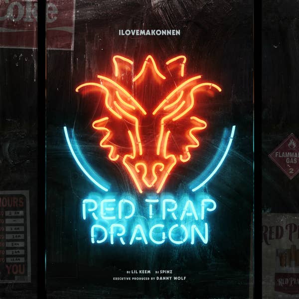 This is the cover for Makonnen's 'Red Trap Dragon.'