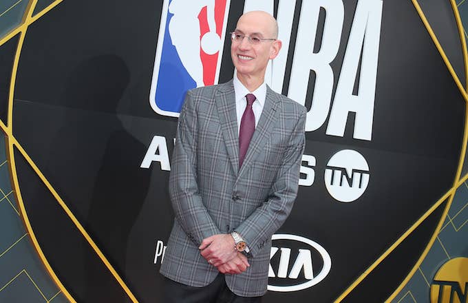 Adam Silver attends 2019 NBA Awards.