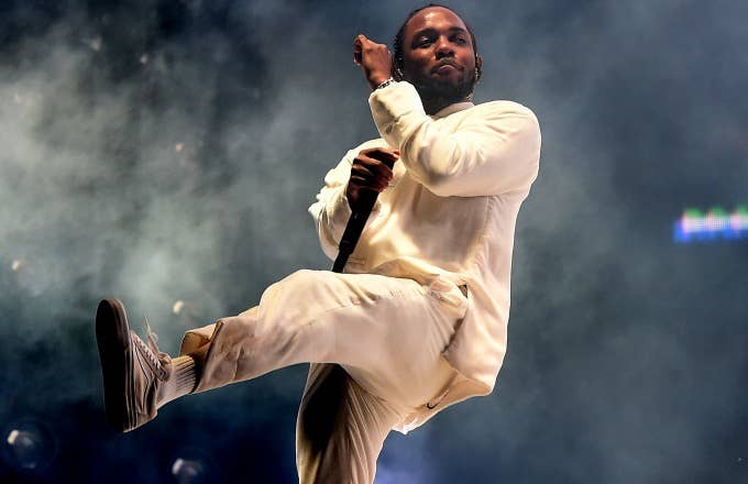 Kendrick Lamar performs at Coachella.