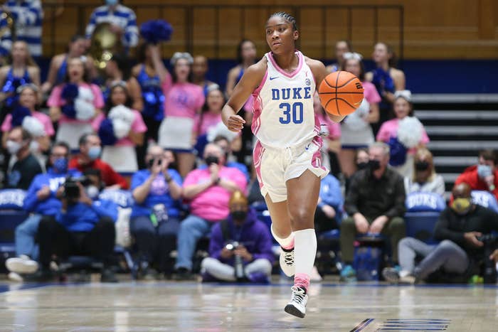 Toronto college point guard Shayeann Day-Wilson carries ball up court