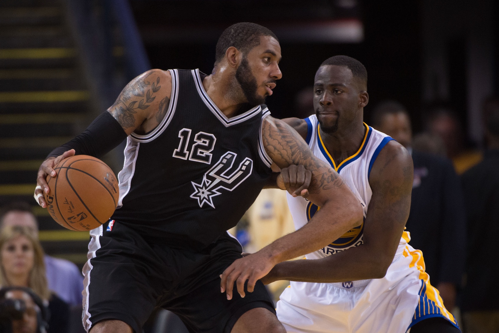 LaMarcus Aldridge Draymond Green Warriors Spurs 2016