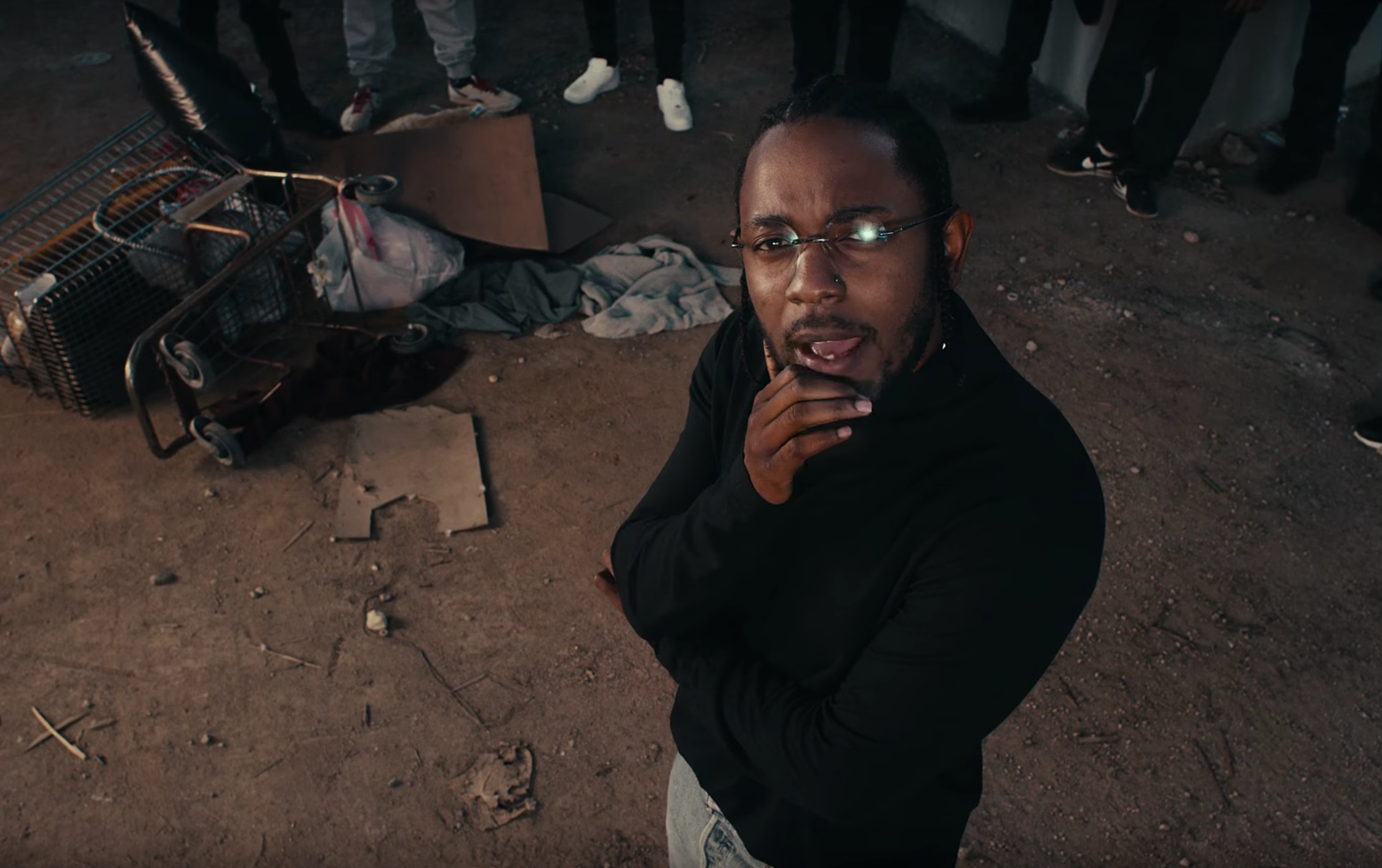 Kendrick Lamar thinking