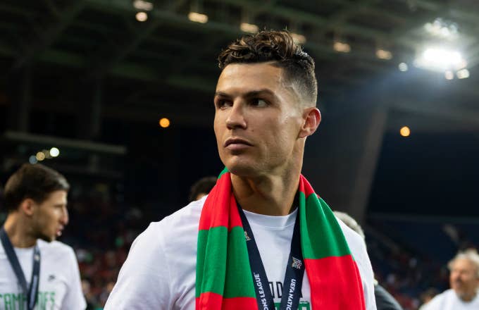 Cristiano Ronaldo of Portugal looks on