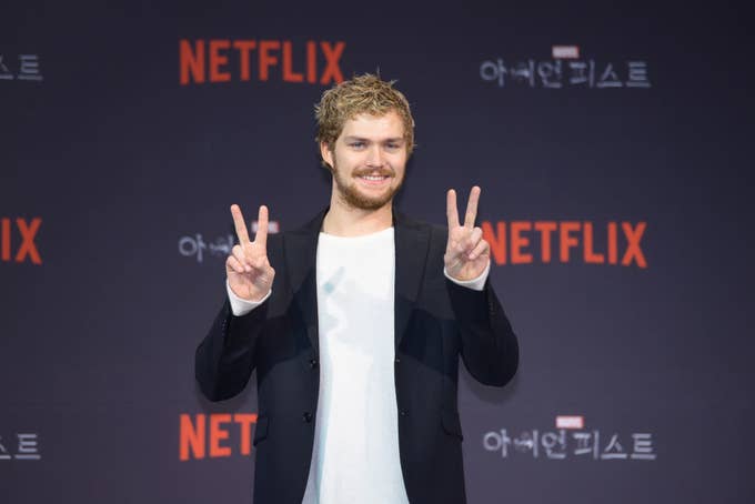 Finn Jones attends a press conference of 'Marvel's Iron Fist'