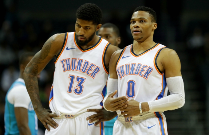 Russell Westbrook and Paul George.