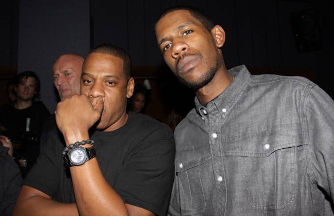 Jay Z and Young Guru attend Jay Z&#x27;s Official Madison Square Garden Concert After Party
