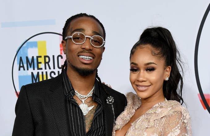 Quavo and Saweetie attend the American Music Awards