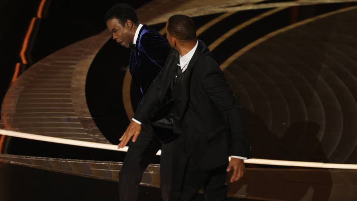 The Slap is seen taking place at Oscars