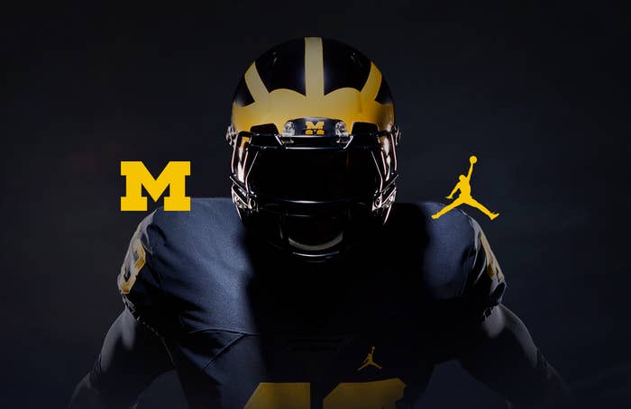 Air Jordan uniforms for the Michigan Wolverines football team