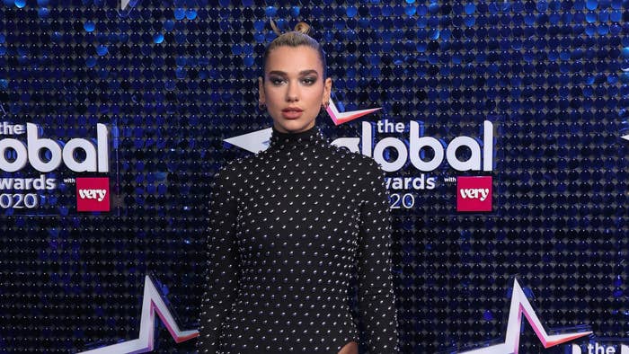 Dua Lipa attends The Global Awards 2020 at Eventim Apollo, Hammersmith