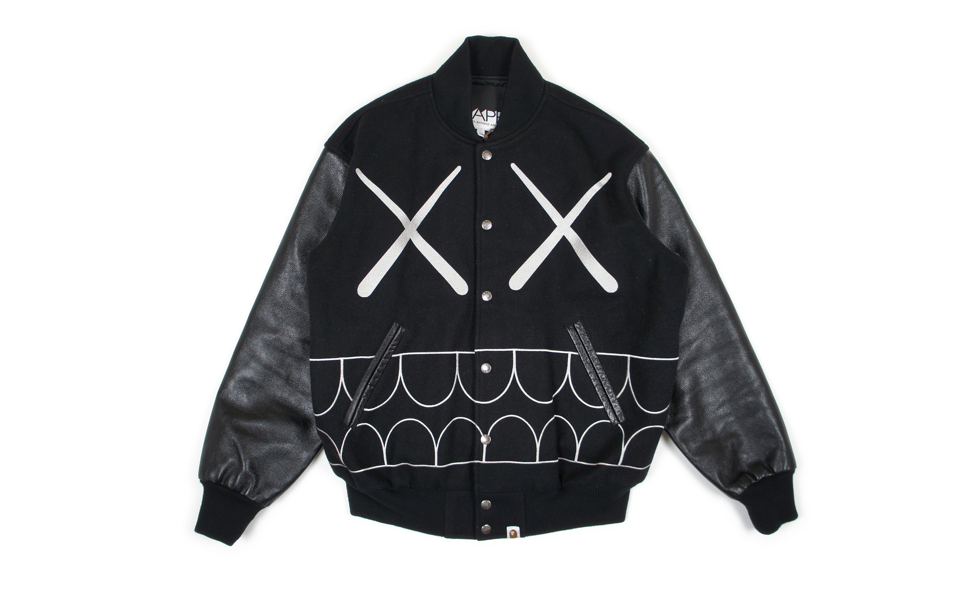 Bape x Kaws Chomper Varsity Jacket