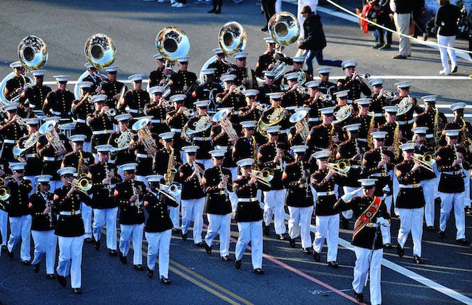 U.S. Marines at the 2018 Tournament of Roses Parade