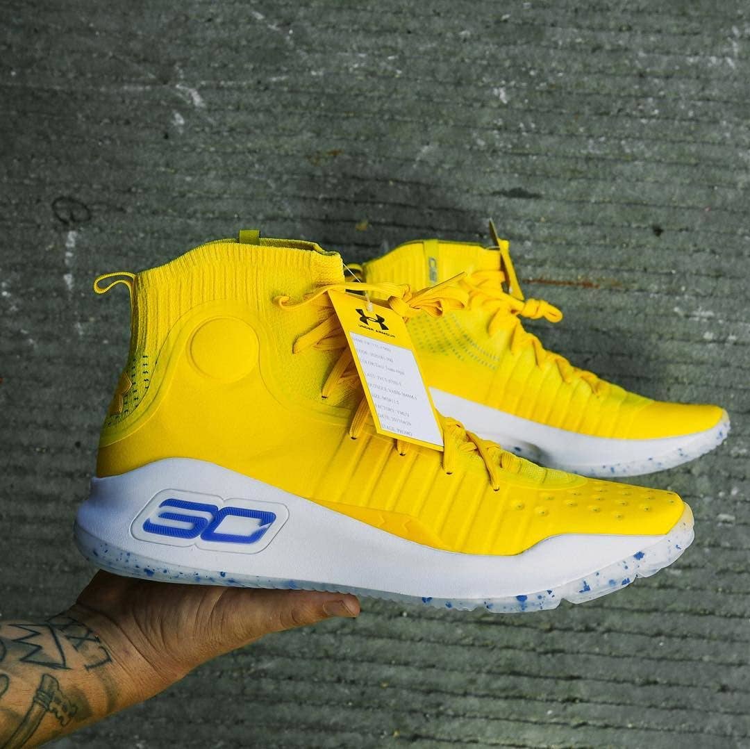 The Under Armour Curry 4 Surfaces in Bright Yellow | Complex