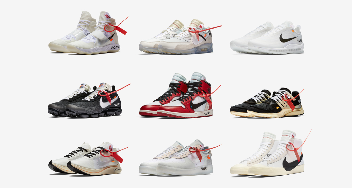 off white x nike the ten collection