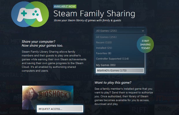 Steam Family Sharing Goes Live Share Games With Your Cheap Friends None 