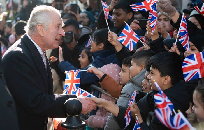 King Charles meeting loyal subjects