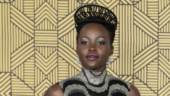 Lupita Nyongo attends the European premiere of &#x27;Black Panther Wakanda Forever.&#x27;