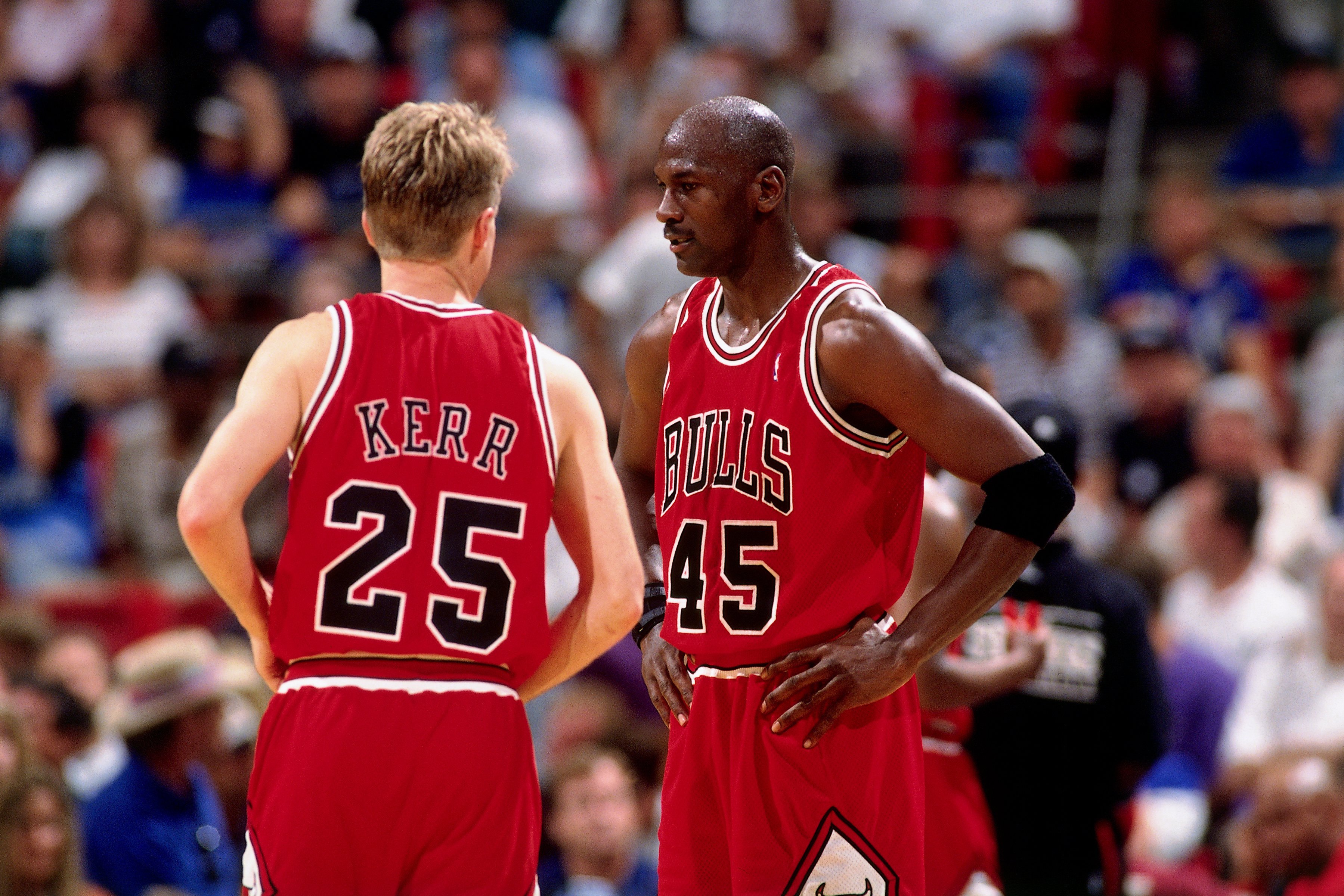 High Quality】Men's New Original NBA Chicago Bulls #25 Steve Kerr