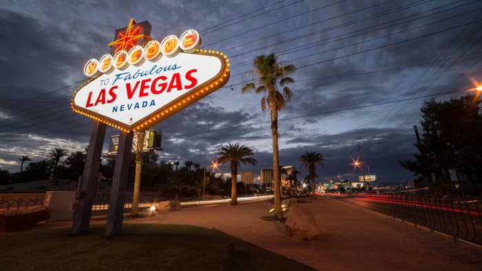 The iconic Vegas strip.