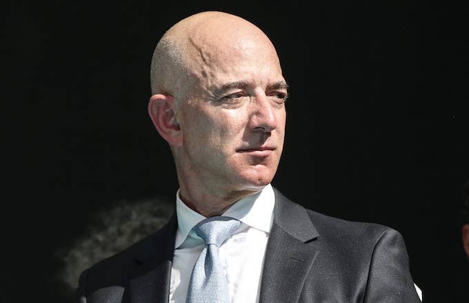 Amazon CEO Jeff Bezos attends commemoration ceremony held in front of Saudi consulate.