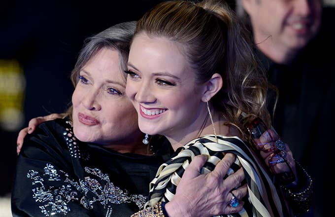 Billie Lourd and Carrie Fisher