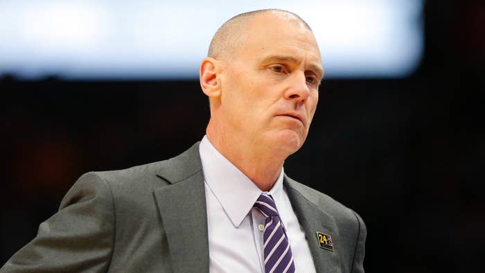 Rick Carlisle of the Dallas Mavericks looks on during NBA game against the Atlanta Hawks.