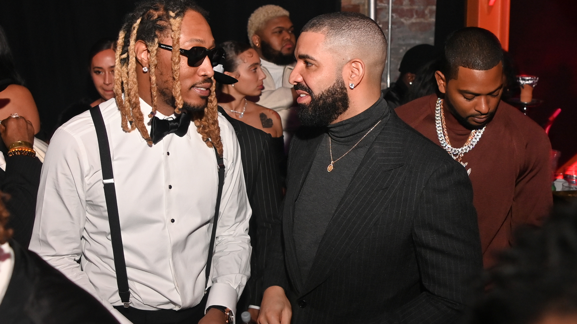 Future and Drake are pictured at an event