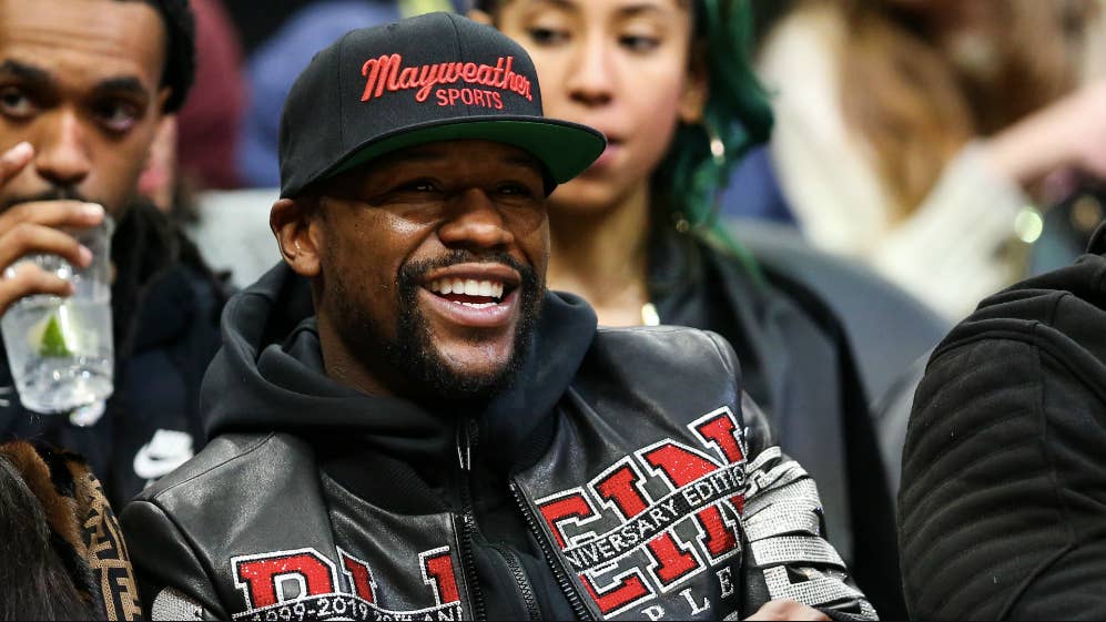 Floyd Mayweather is seen at a game