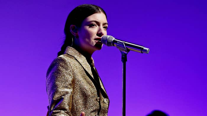 Lorde performs onstage at the 2021 Guggenheim International Gala