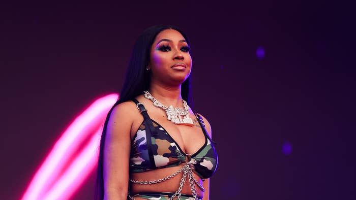 Yung Miami of City Girls performs on stage during Rolling Loud at Hard Rock Stadium