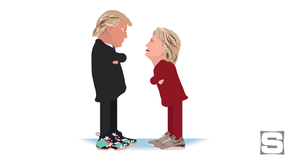 Clinton Trump Sneakers