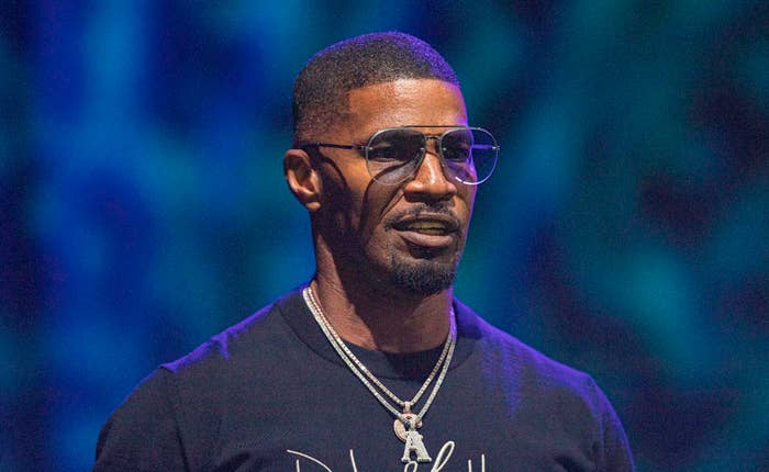 Jamie Foxx appears on stage on the final night of Jamie Foxx: Act Like You Got Some Sense Book Tour