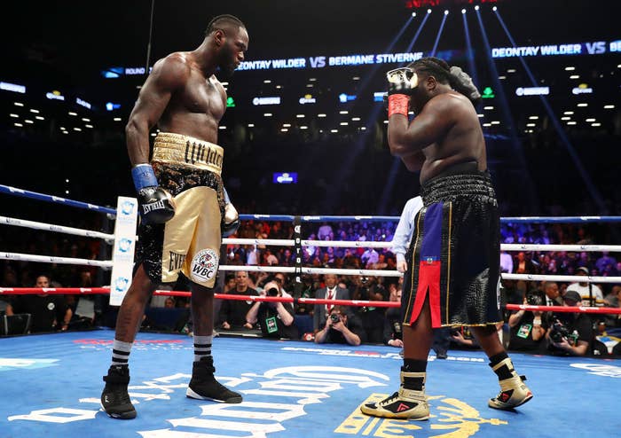 Deontay Wilder Bermane Stiverne No Punch 2017 Getty