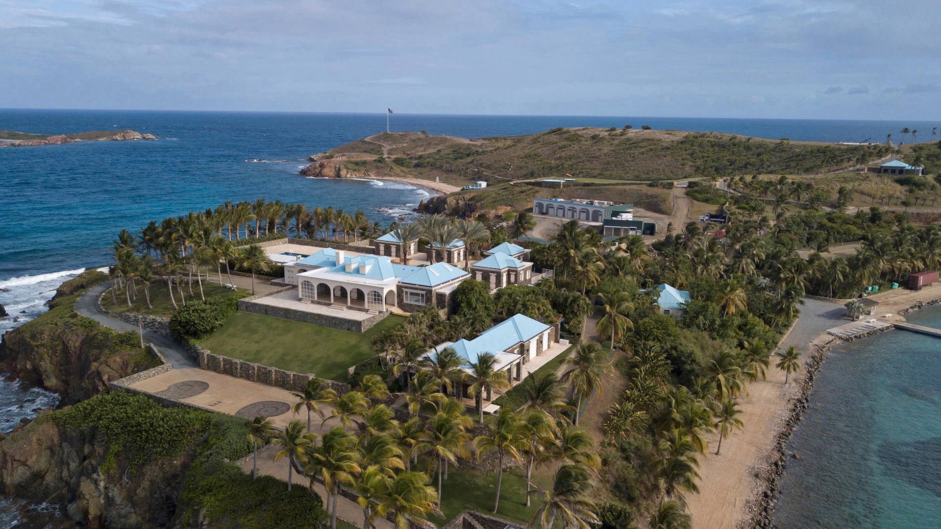 Jeffrey Epstein's former home on the island of Little St. James in the U.S. Virgin Islands