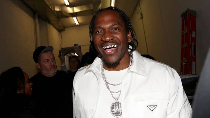 Pusha T attends Pusha T It&#x27;s Almost Dry Album Listening Event In NYC at Studio 525