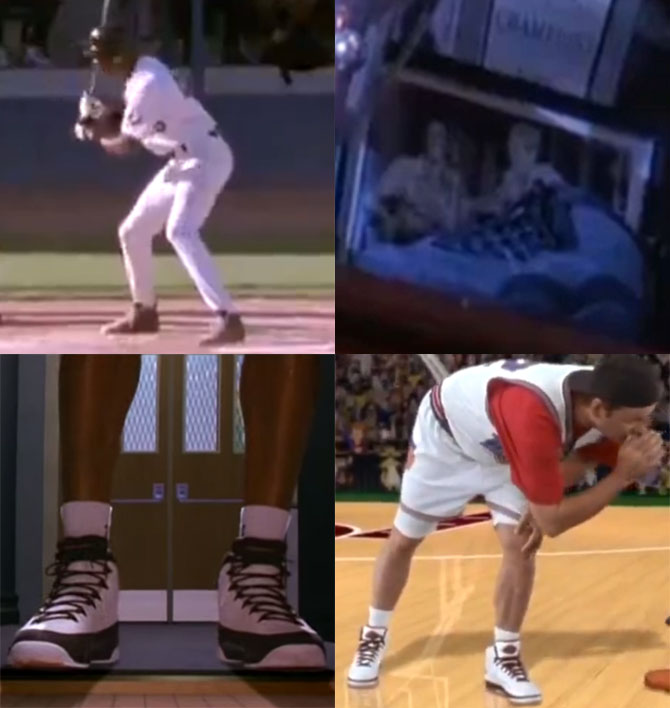 What shoes did michael shop jordan wear in space jam