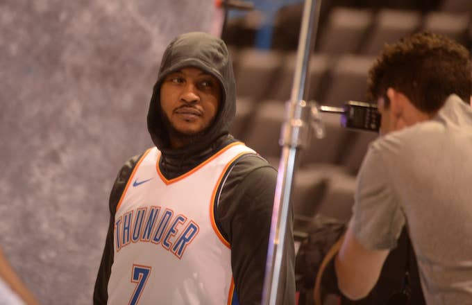 Hoodie Melo seen out in public.