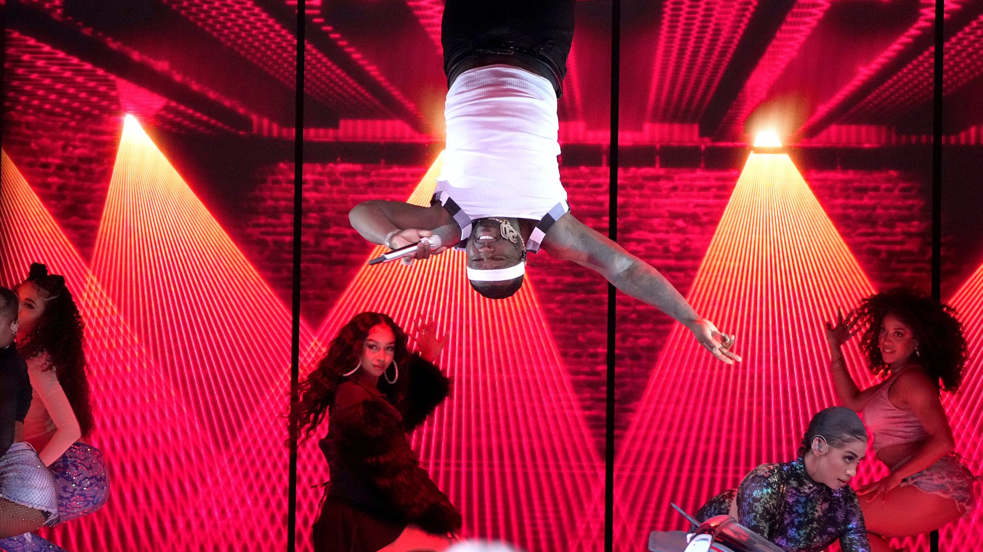 The Real Reason 50 Cent Was Upside Down In The Super Bowl Halftime