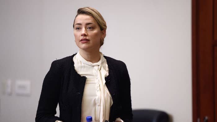 Amber Heard arrives at the Fairfax County Circuit Courthouse in Fairfax, Virginia, on May 5, 2022