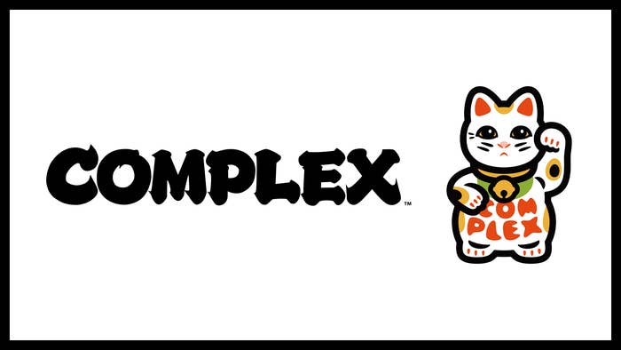 Nigo&#x27;s Complex logo remix and Maneki-Neko graphic for 20th birthday