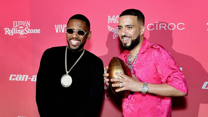 Fabolous and French Montana attend the MCM x Rolling Pre-Super Bowl Event