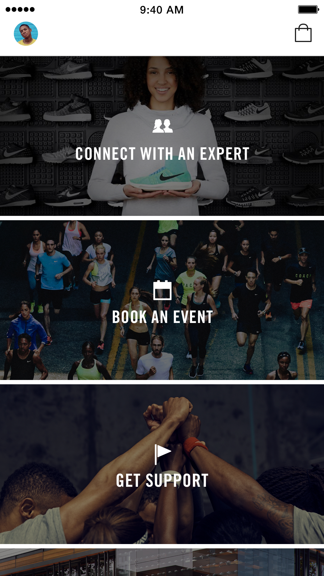 Booking Events Nike App