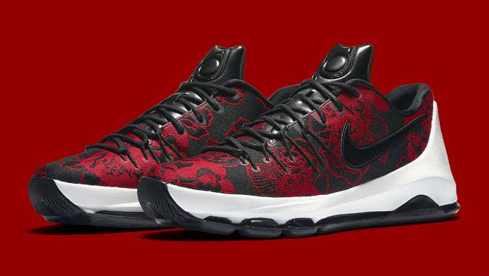Nike KD 8 Red Floral 806393 004 (1)